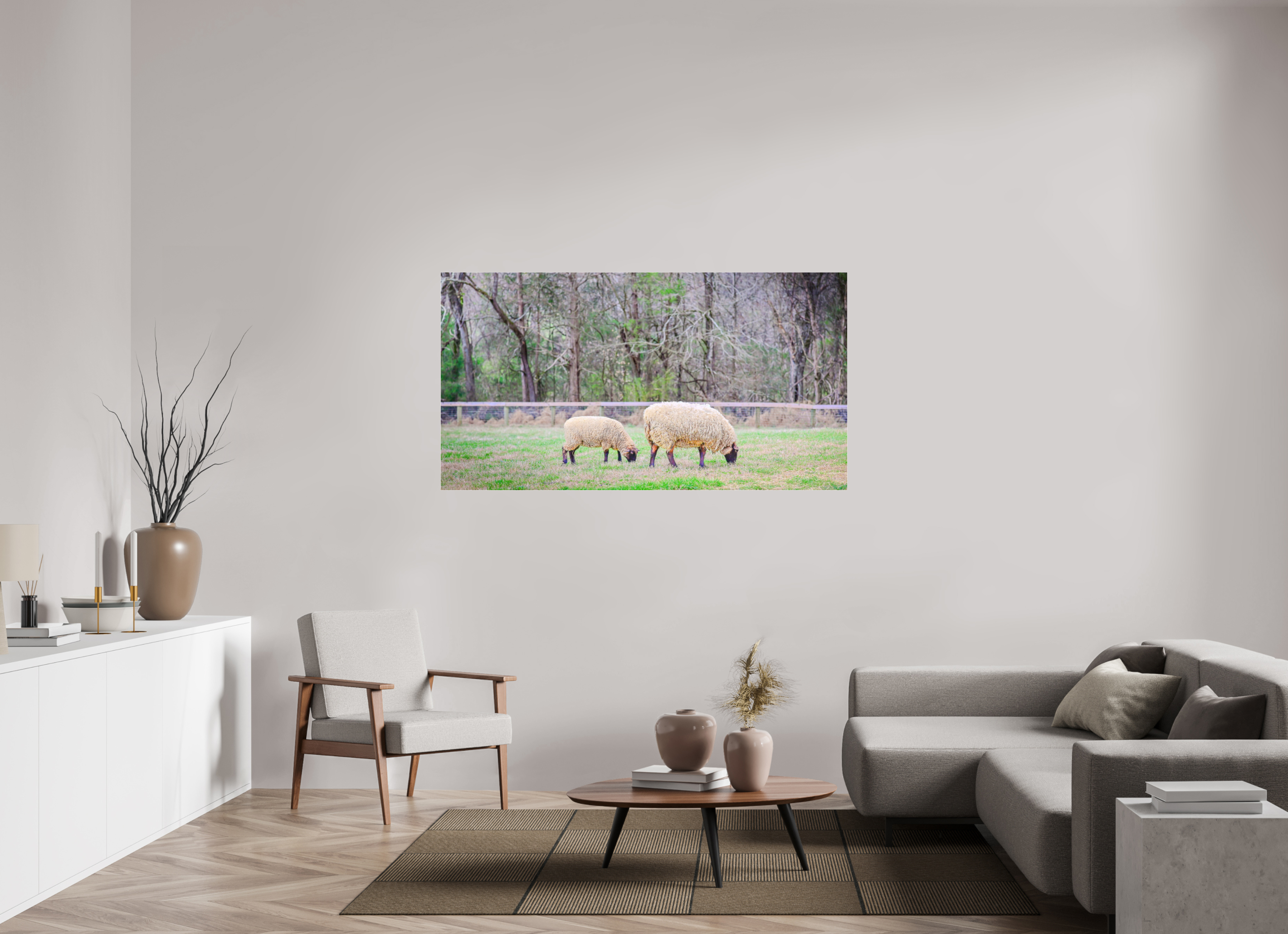 65.3 x 35″, Photo Print Under Acrylic Glass Tranquil Pastures