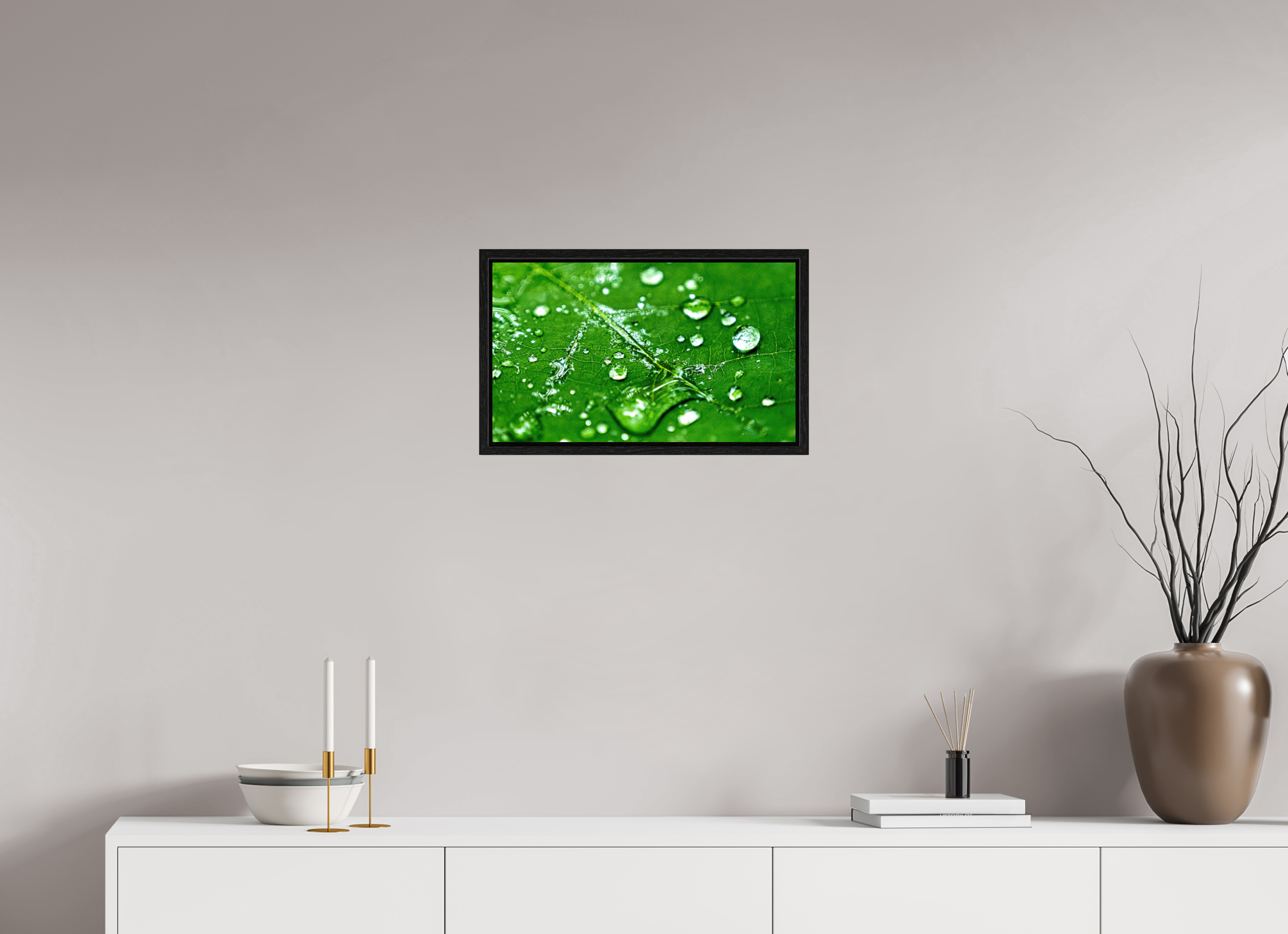 20.3 x 12″, Floater Frame Emerald Morning Dew