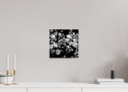 10 x 10″, Photo Print Under Acrylic Glass Midnight Blossoms black and white floral fine art print