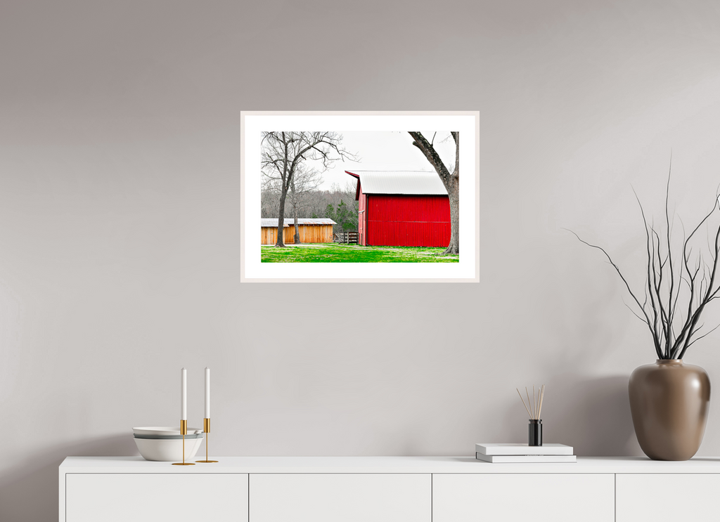 A Countryside Print Serene Rustic Landscape Wall Art