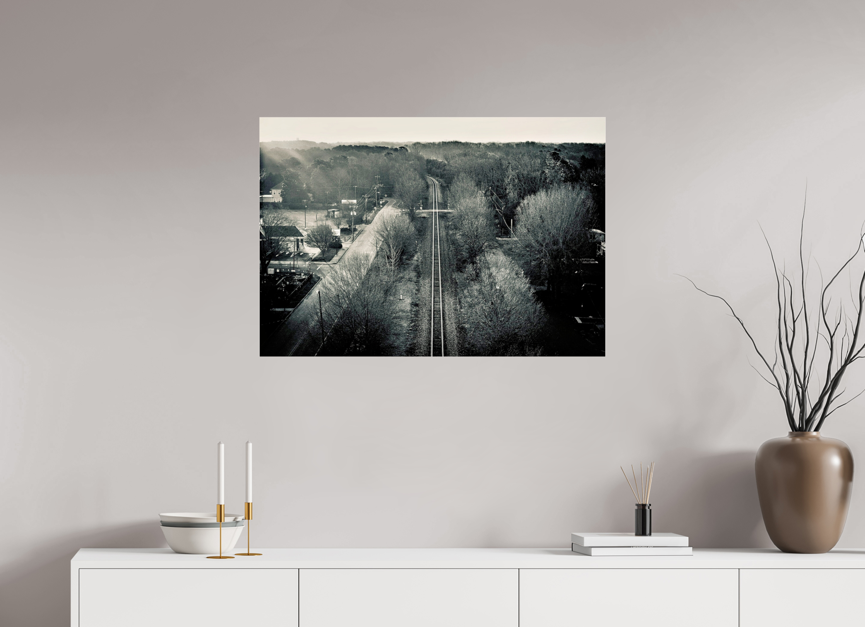 34.7 x 24″, Photo Print Under Acrylic Glass Filtered Rays