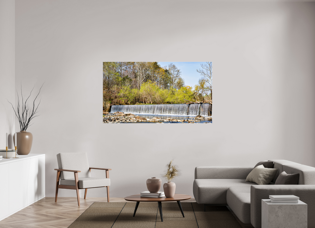 nature's cascade serene river landscape wall art photography