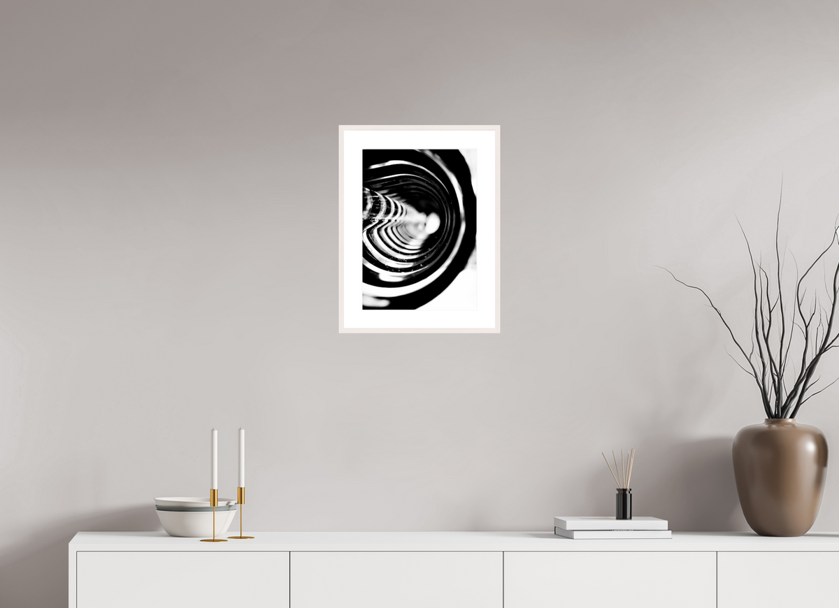 12 x 16.8″, Changeable Magnetic Frame Monochrome Vortex monochrome Vortex fine art print