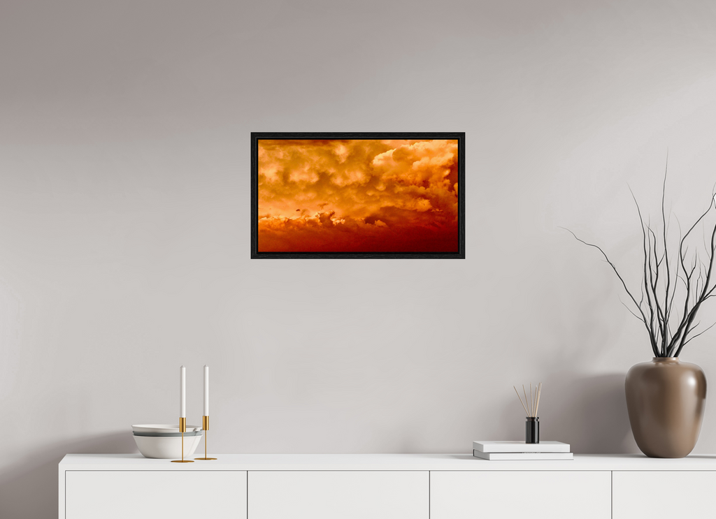 24 x 13.5″, Floater Frame Golden Inferno golden inferno fine art photograph