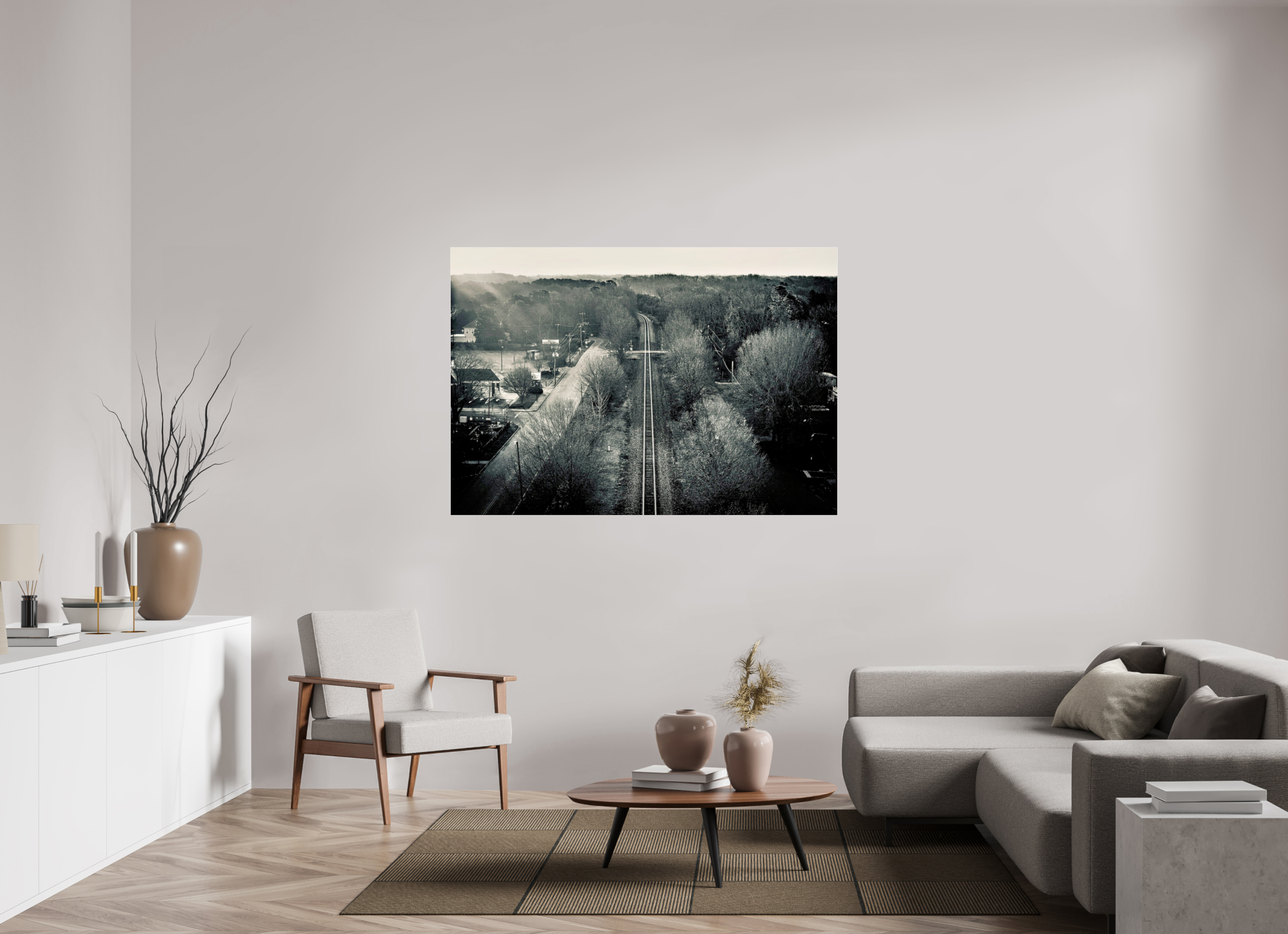 62.1 x 43″, Photo Print Under Acrylic Glass Filtered Rays