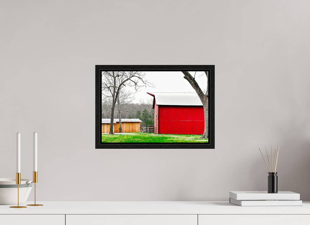 A Countryside Print Serene Rustic Landscape Wall Art