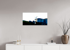 30.7 x 16″, Photo Print On Fuji Crystal DP II White Egret Flying Over Coastal Beach House