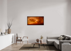46.6 x 24″, Floater Frame Crimson Horizon fine art storm photograph
