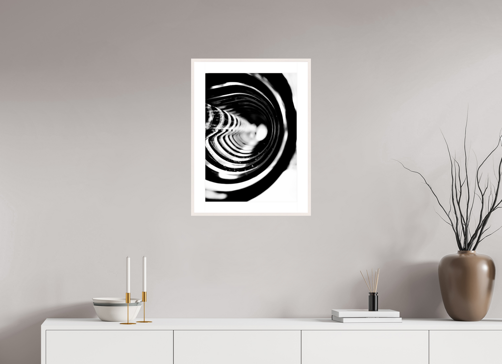 16 x 22.4″, Changeable Magnetic Frame Monochrome Vortex monochrome Vortex fine art print