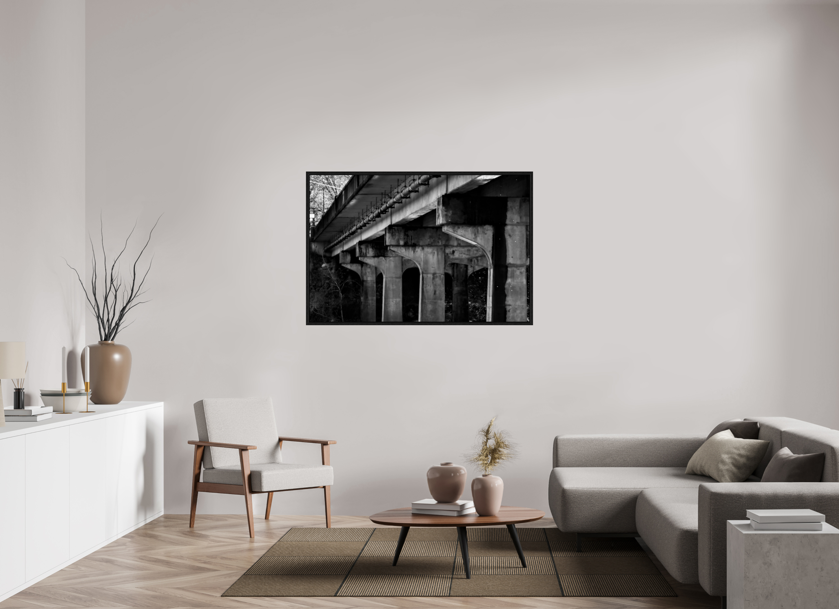 54 x 36″, Floater Frame Shadowed Structure