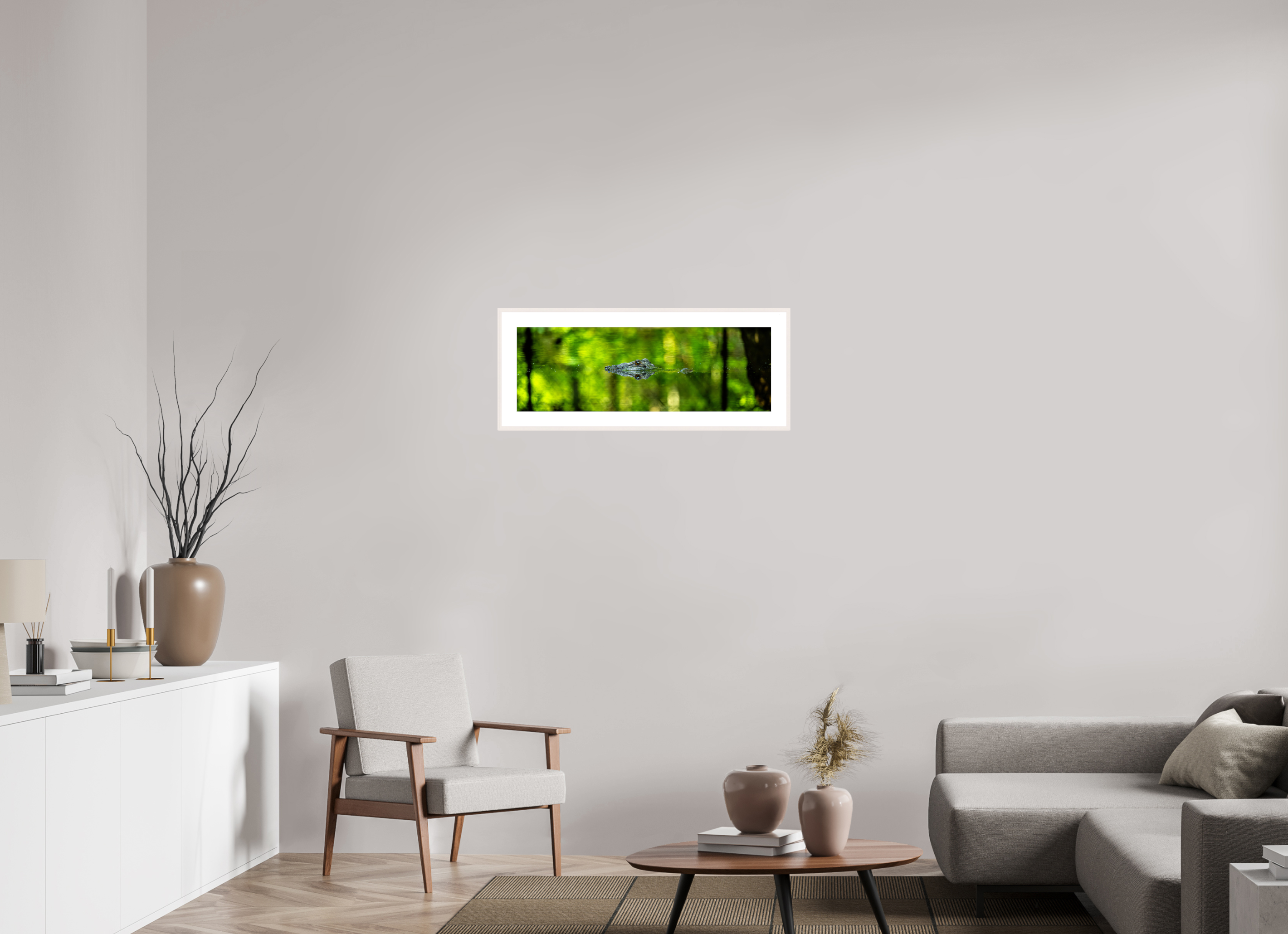 32.6 x 11″, Changeable Magnetic Frame Lurking Reflections