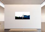 82.7 x 43″, Photo Print On Fuji Crystal DP II White Egret Flying Over Coastal Beach House