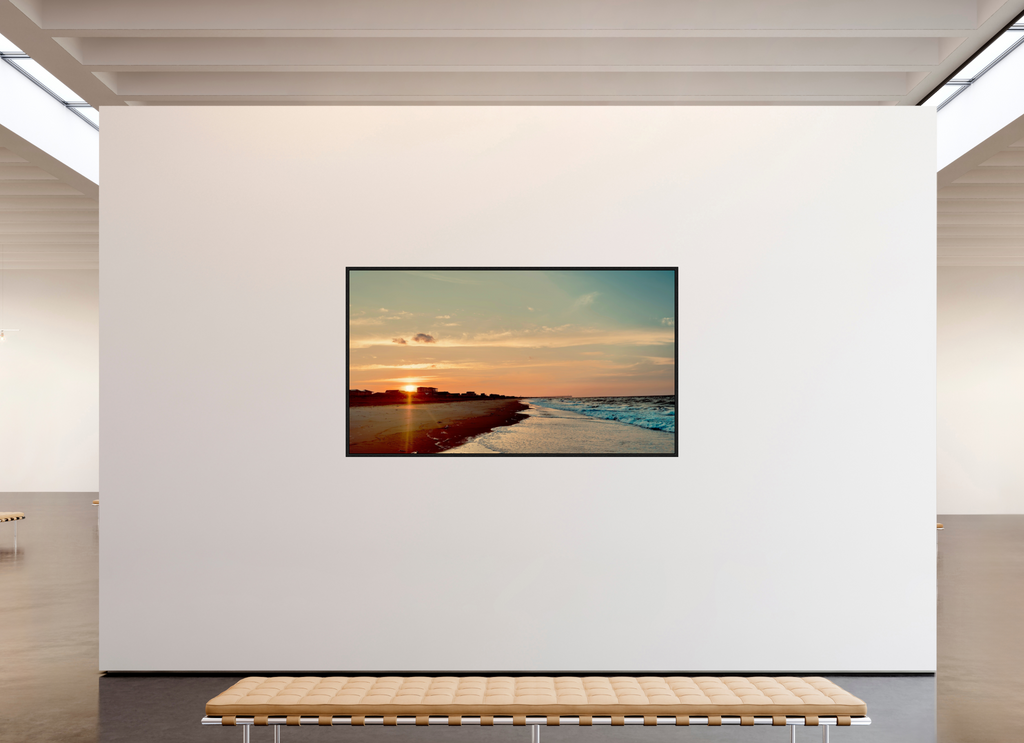 80 x 45″, Floater Frame Golden Hour Glow