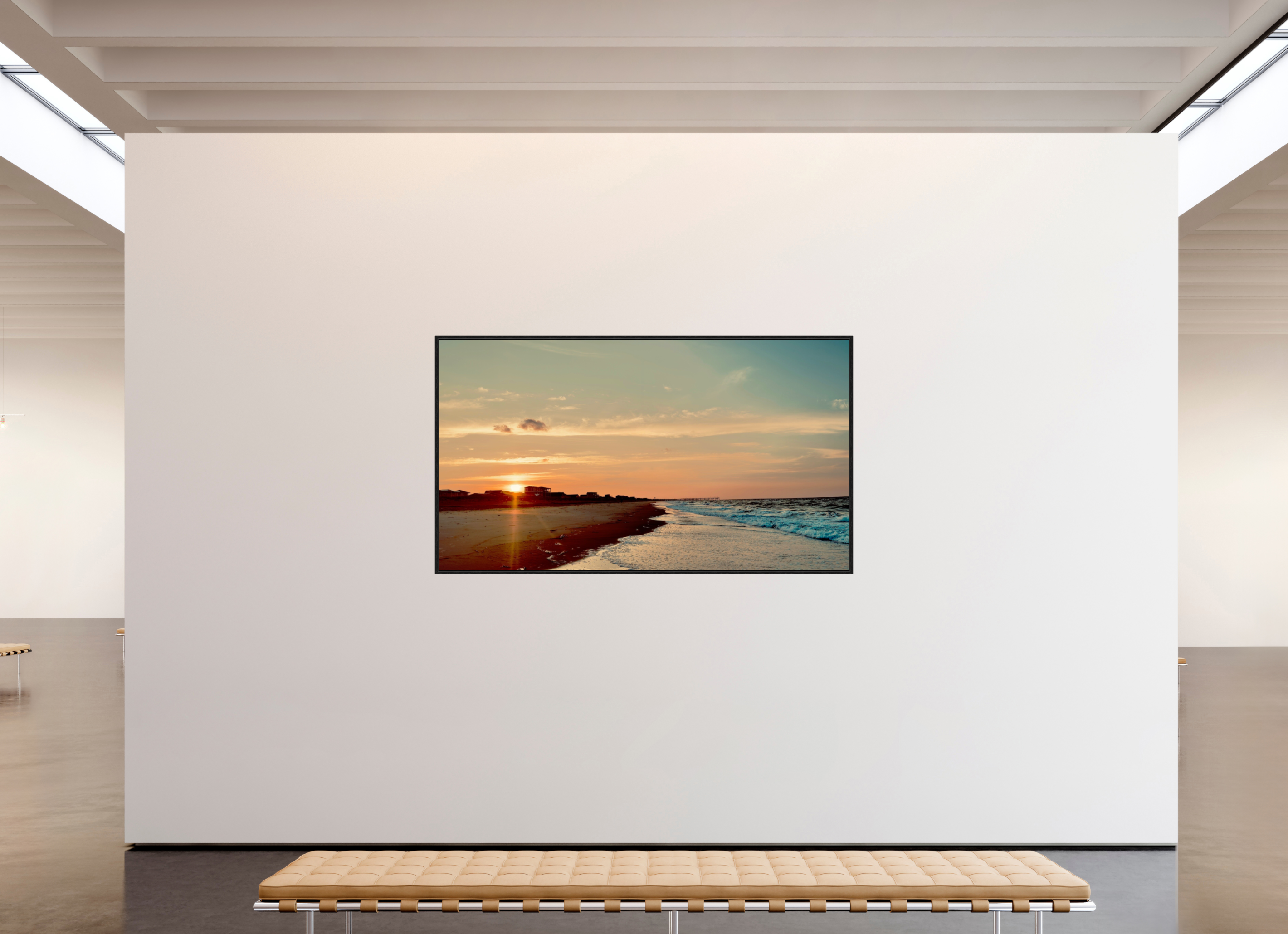 80 x 45″, Floater Frame Golden Hour Glow