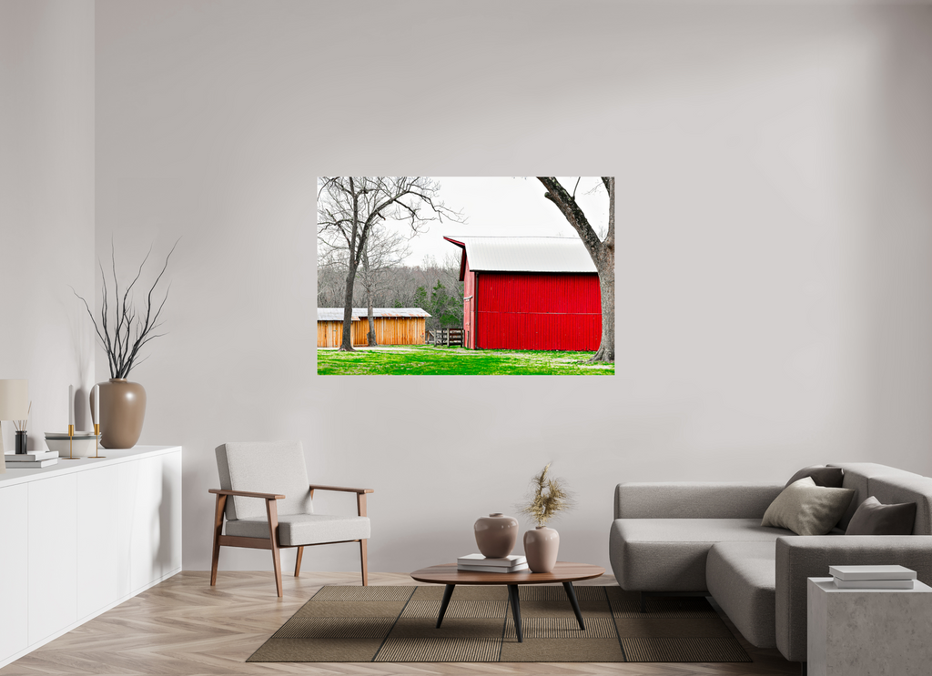 A Countryside Print Serene Rustic Landscape Wall Art