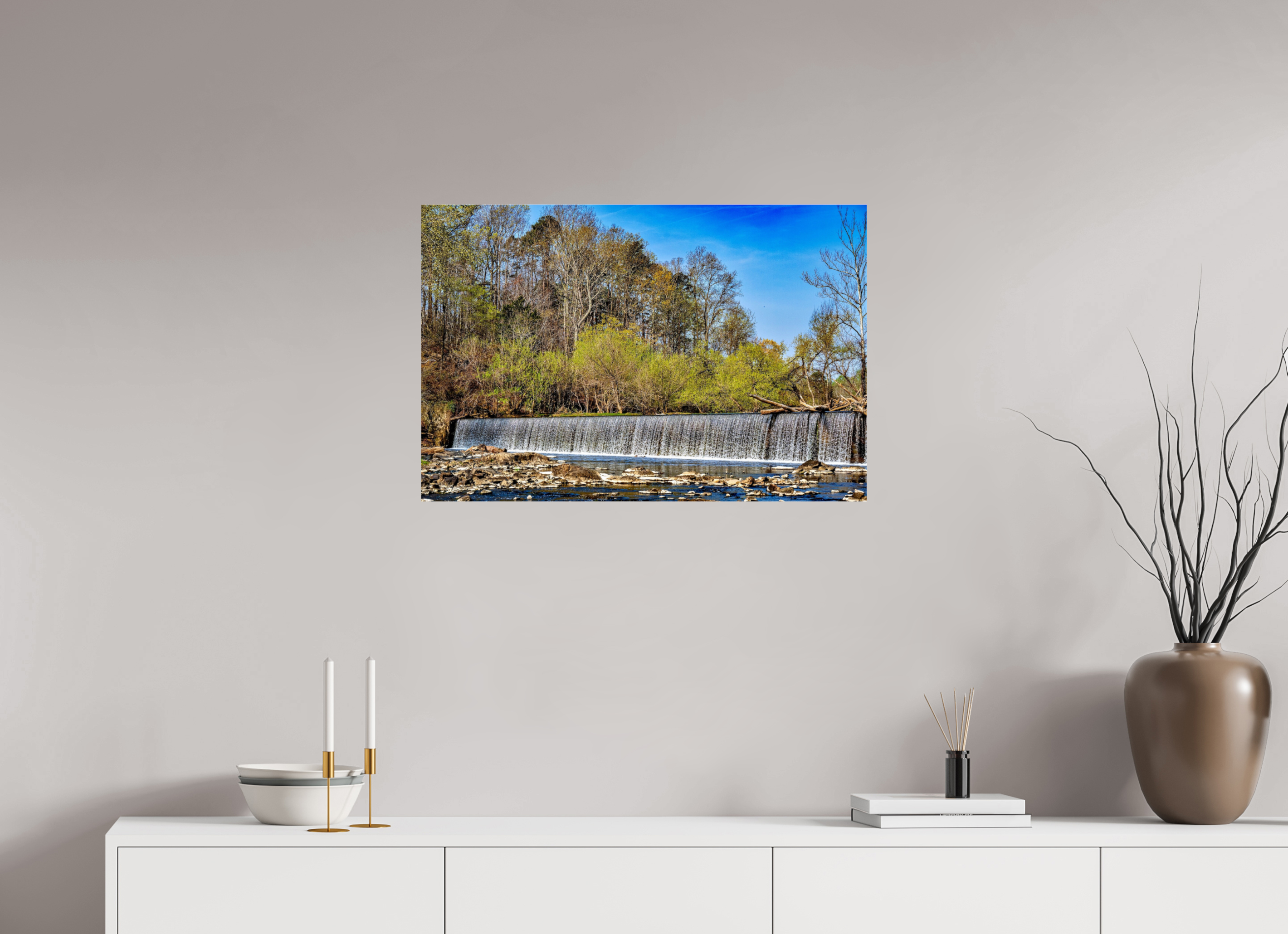 30 x 20″, Photo Print Under Acrylic Glass Nature’s Cascade