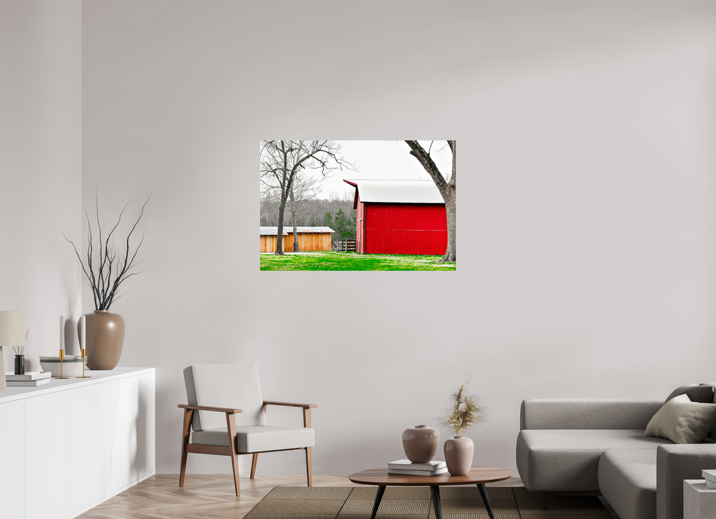 A Countryside Print Serene Rustic Landscape Wall Art