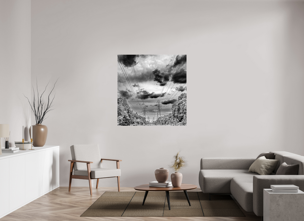 47 x 48.3″, Photo Print Under Acrylic Glass Powers of Contrast black and white fine art print
