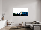 75 x 39″, Photo Print Under Acrylic Glass White Egret Flying Over Coastal Beach House