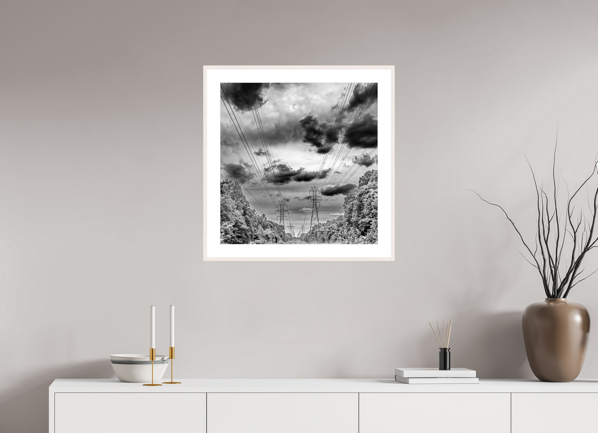 23 x 23.6″, Changeable Magnetic Frame Powers of Contrast black and white fine art print