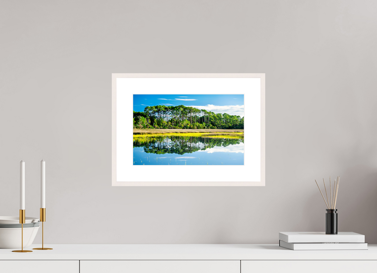13.1 x 8.5″, Changeable Magnetic Frame Serene Marsh Landscape Fine Art Photography Print