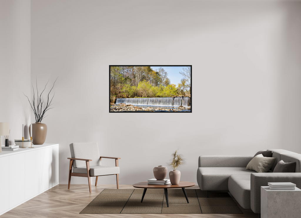 nature's cascade serene river landscape wall art photography