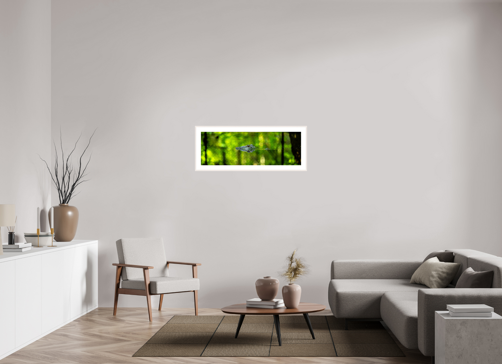 41.5 x 14″, Changeable Magnetic Frame Lurking Reflections