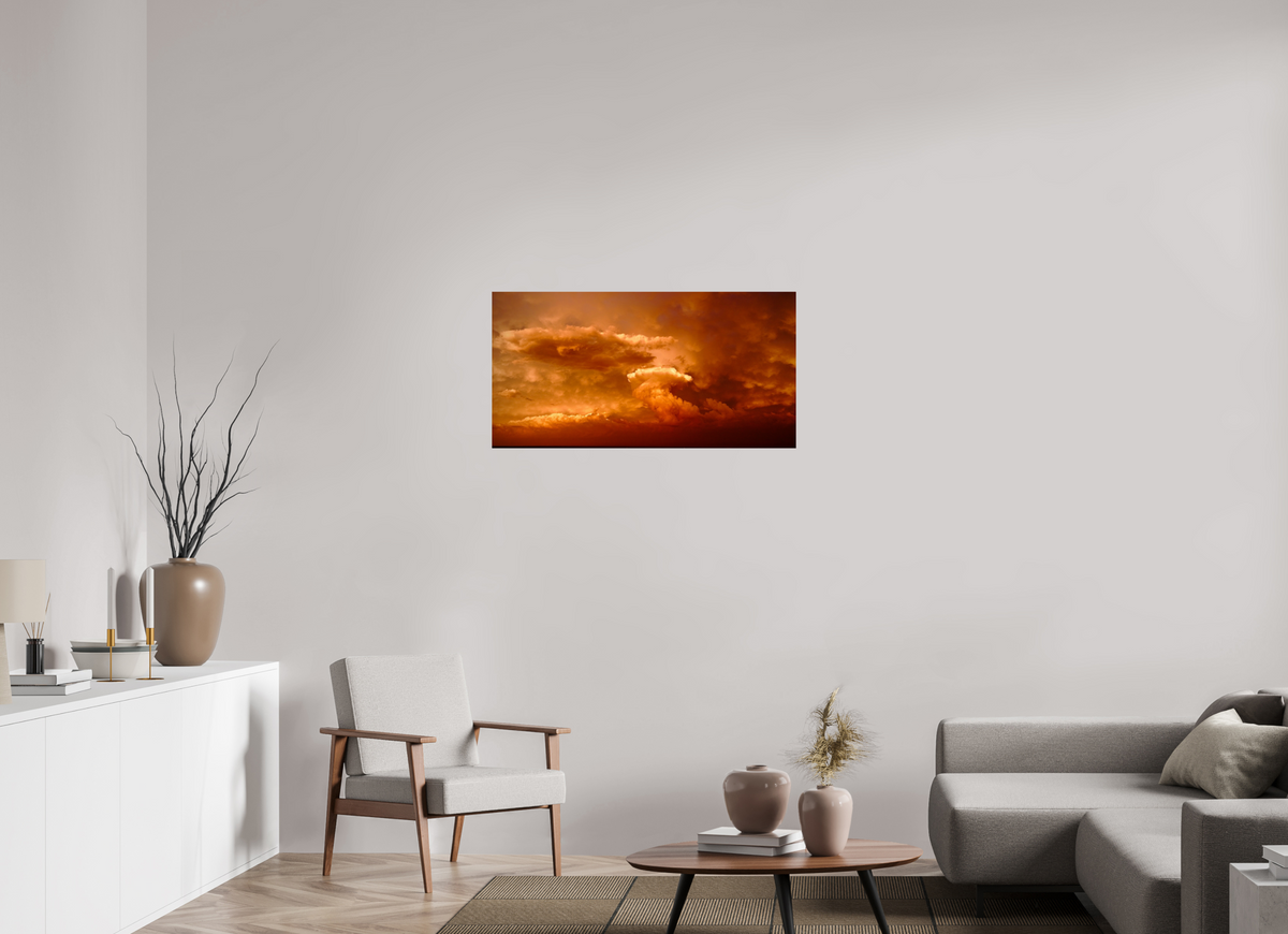 38.9 x 20″, Photo Print On Fuji Crystal DP II Crimson Horizon fine art storm photograph