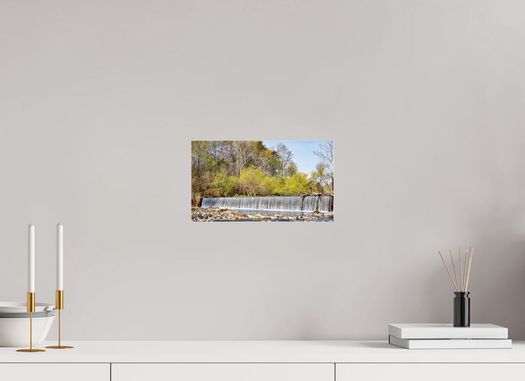 nature's cascade serene river landscape wall art photography