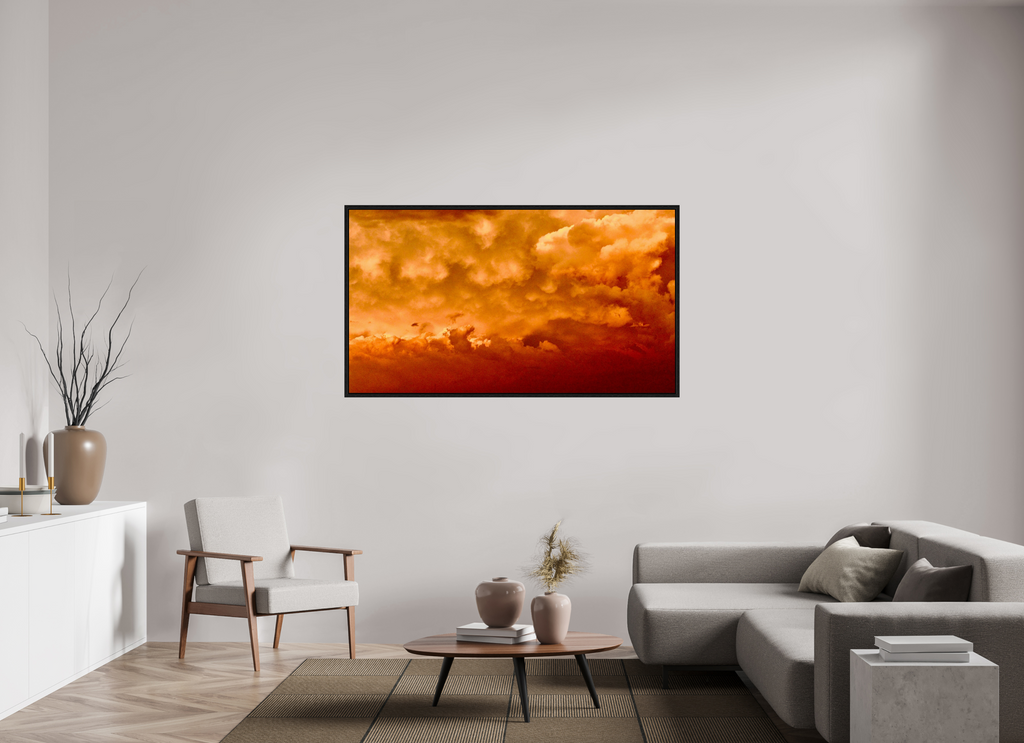 64 x 36″, Floater Frame Golden Inferno golden inferno fine art photograph