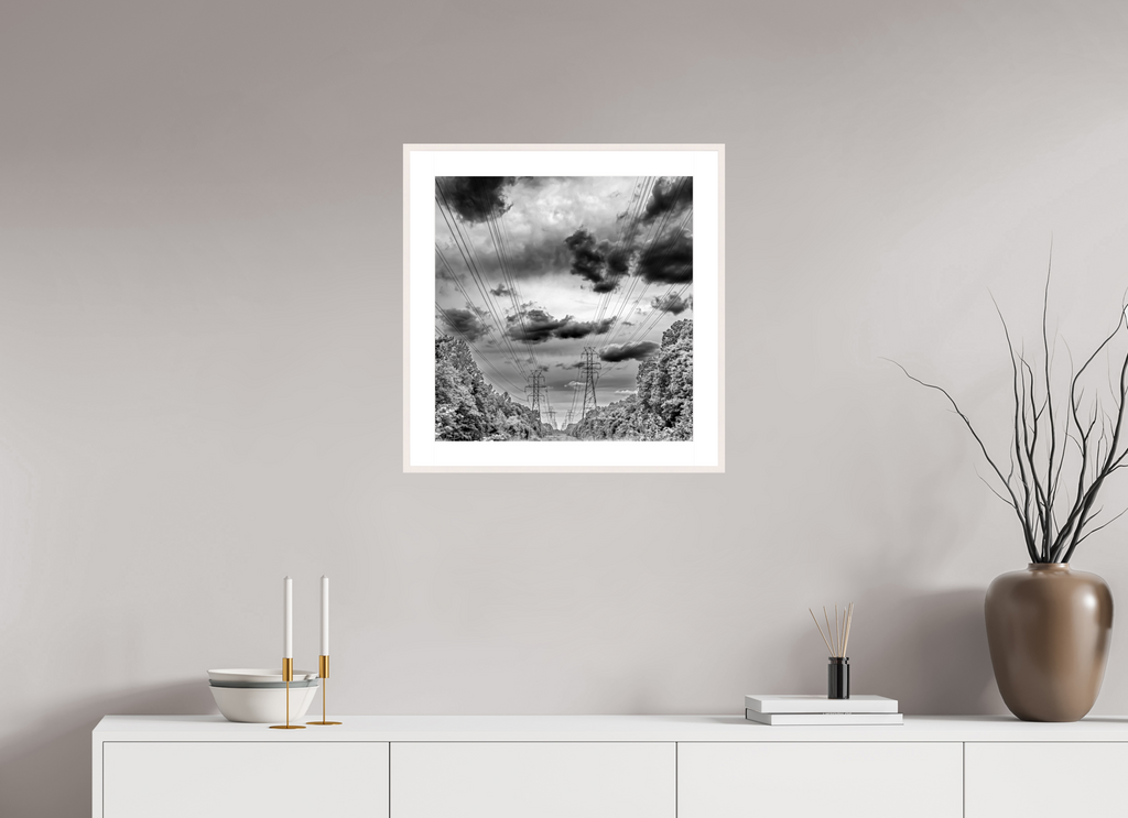 20 x 20.6″, Changeable Magnetic Frame Powers of Contrast black and white fine art print
