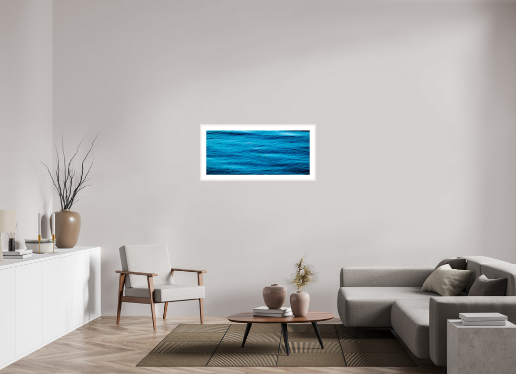 41.7 x 18″, Changeable Magnetic Frame Ocean Whispers minimalist ocean photography print