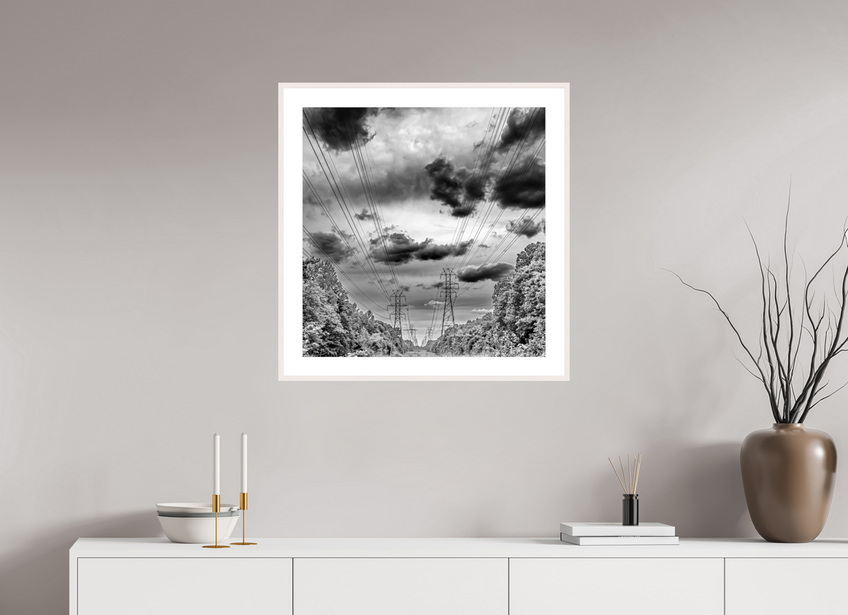25 x 25.7″, Changeable Magnetic Frame Powers of Contrast black and white fine art print