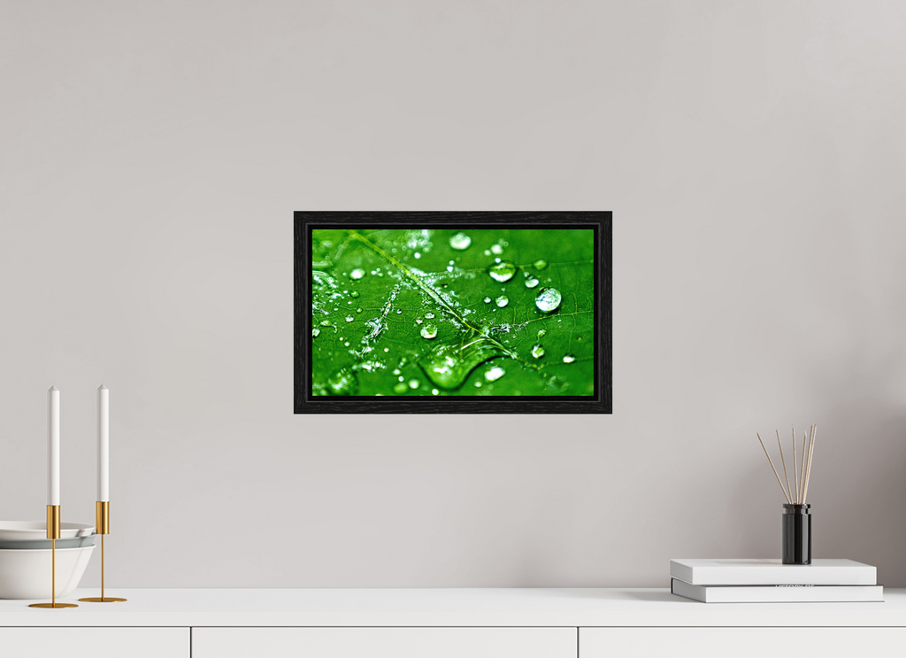 13.5 x 8″, Floater Frame Emerald Morning Dew