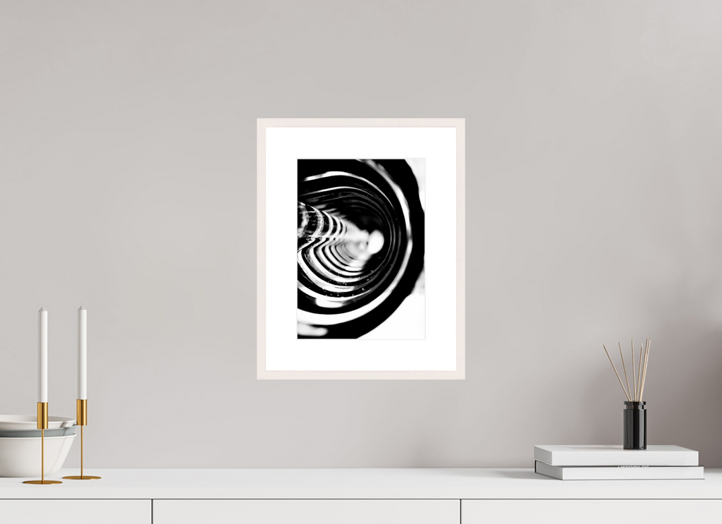 8 x 11.2″, Changeable Magnetic Frame Monochrome Vortex monochrome Vortex fine art print