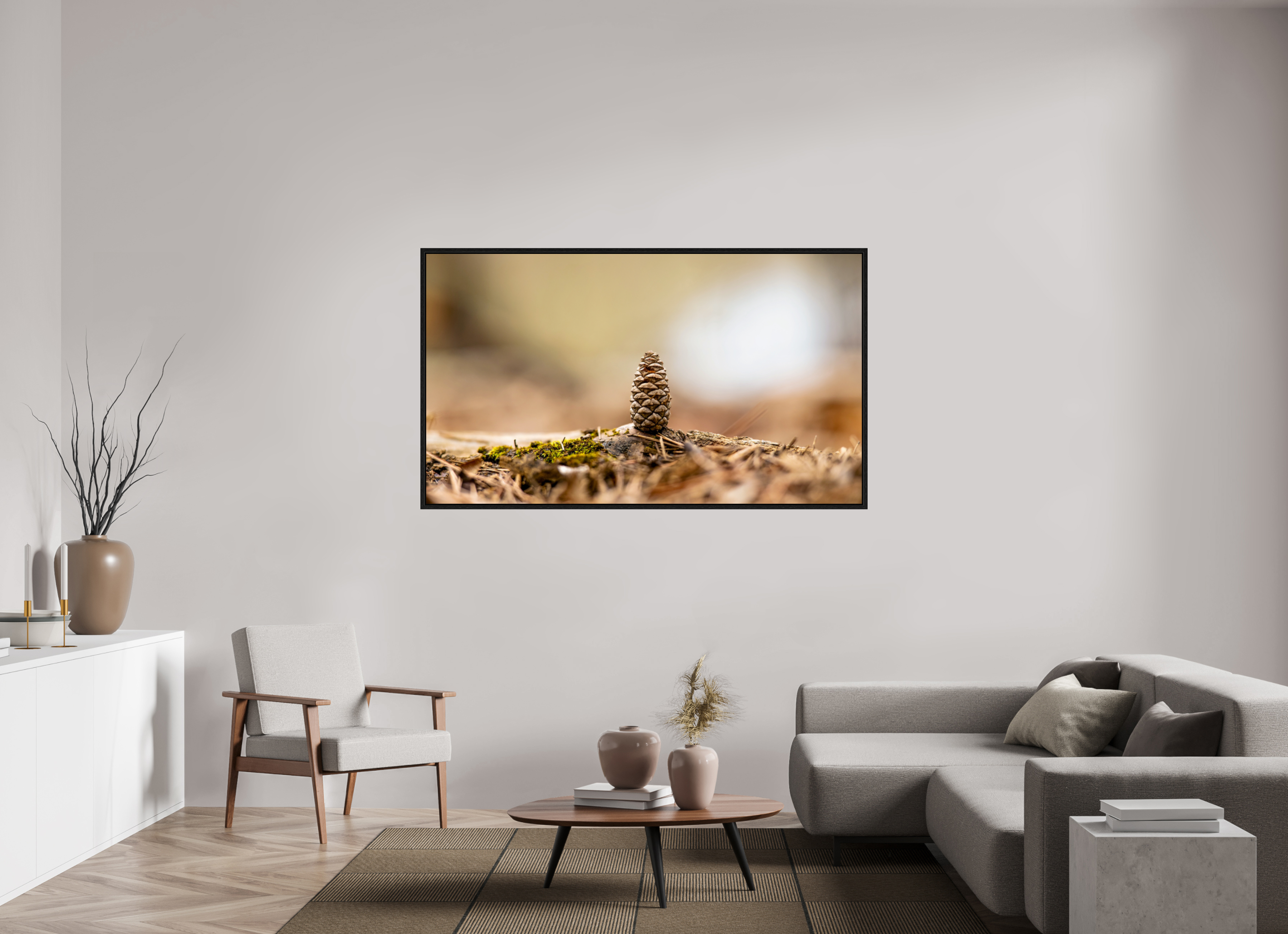 68 x 39″, Floater Frame Macro Cone