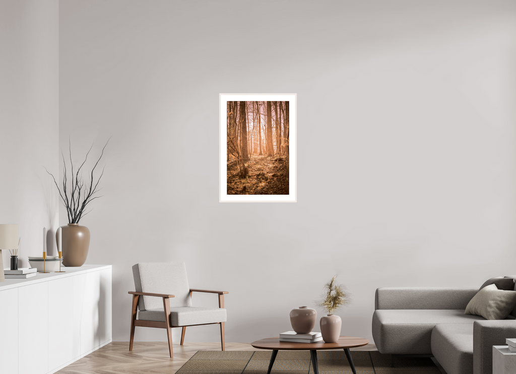 golden solitude forest landscape wall art photography
