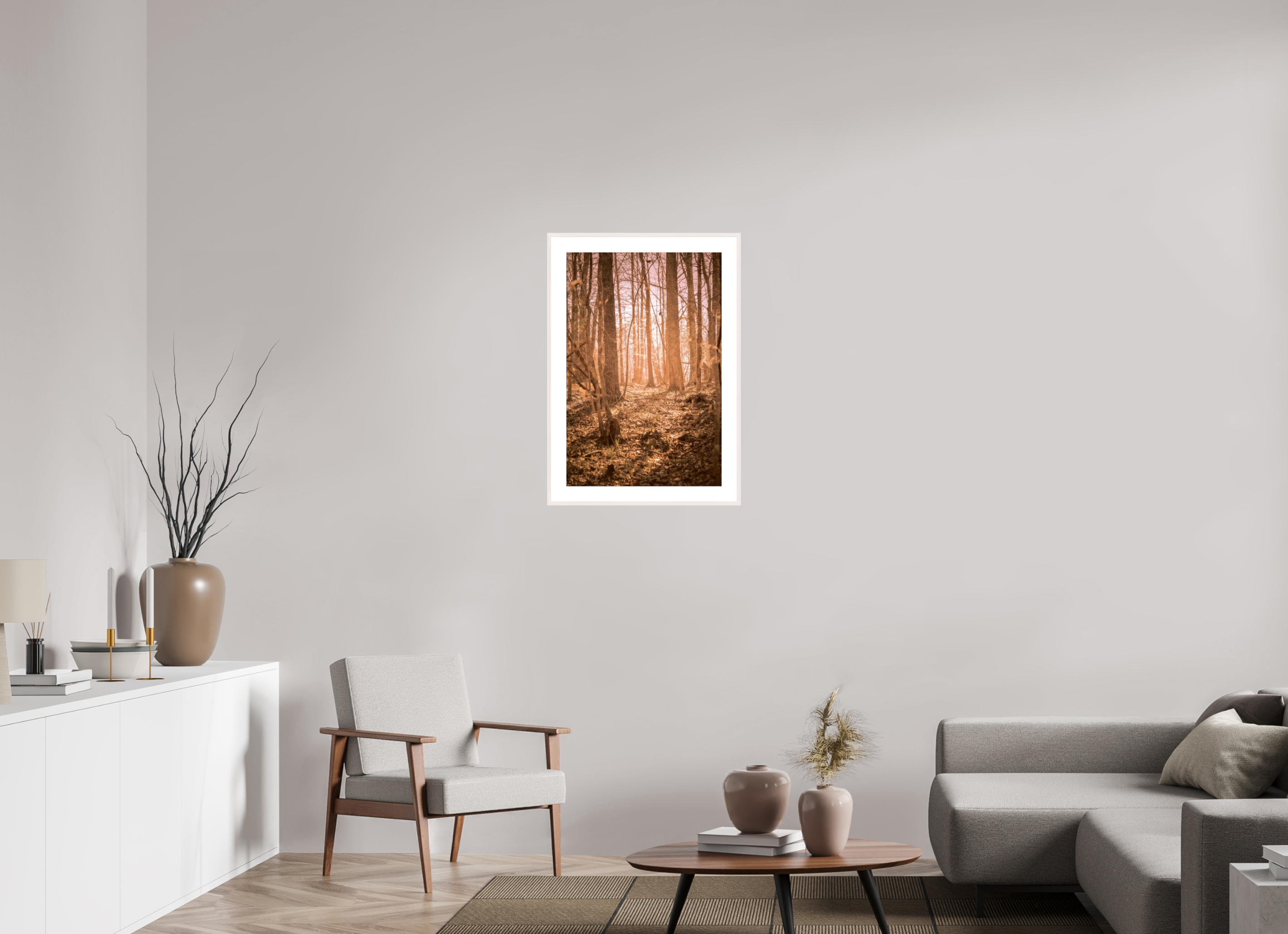 20 x 30″, Changeable Magnetic Frame Golden Solitude