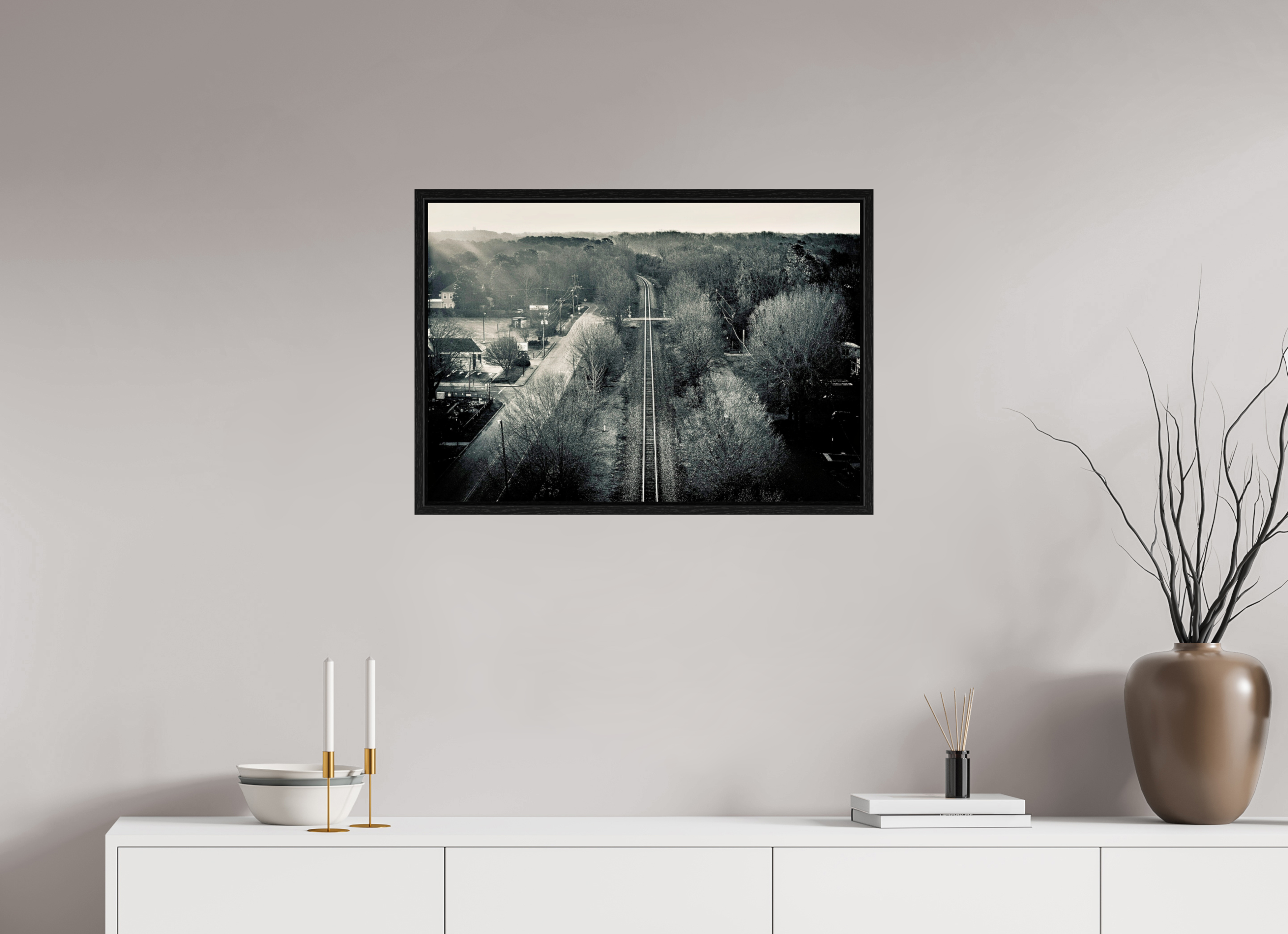 28.9 x 20″, Floater Frame Filtered Rays