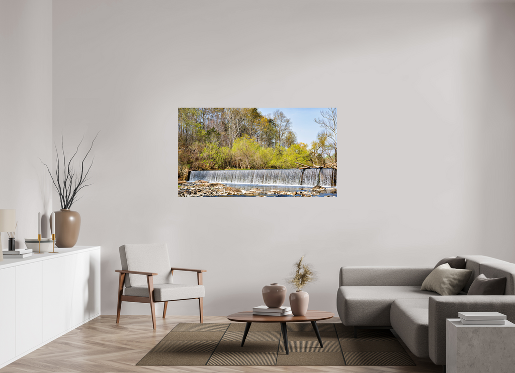 nature's cascade serene river landscape wall art photography