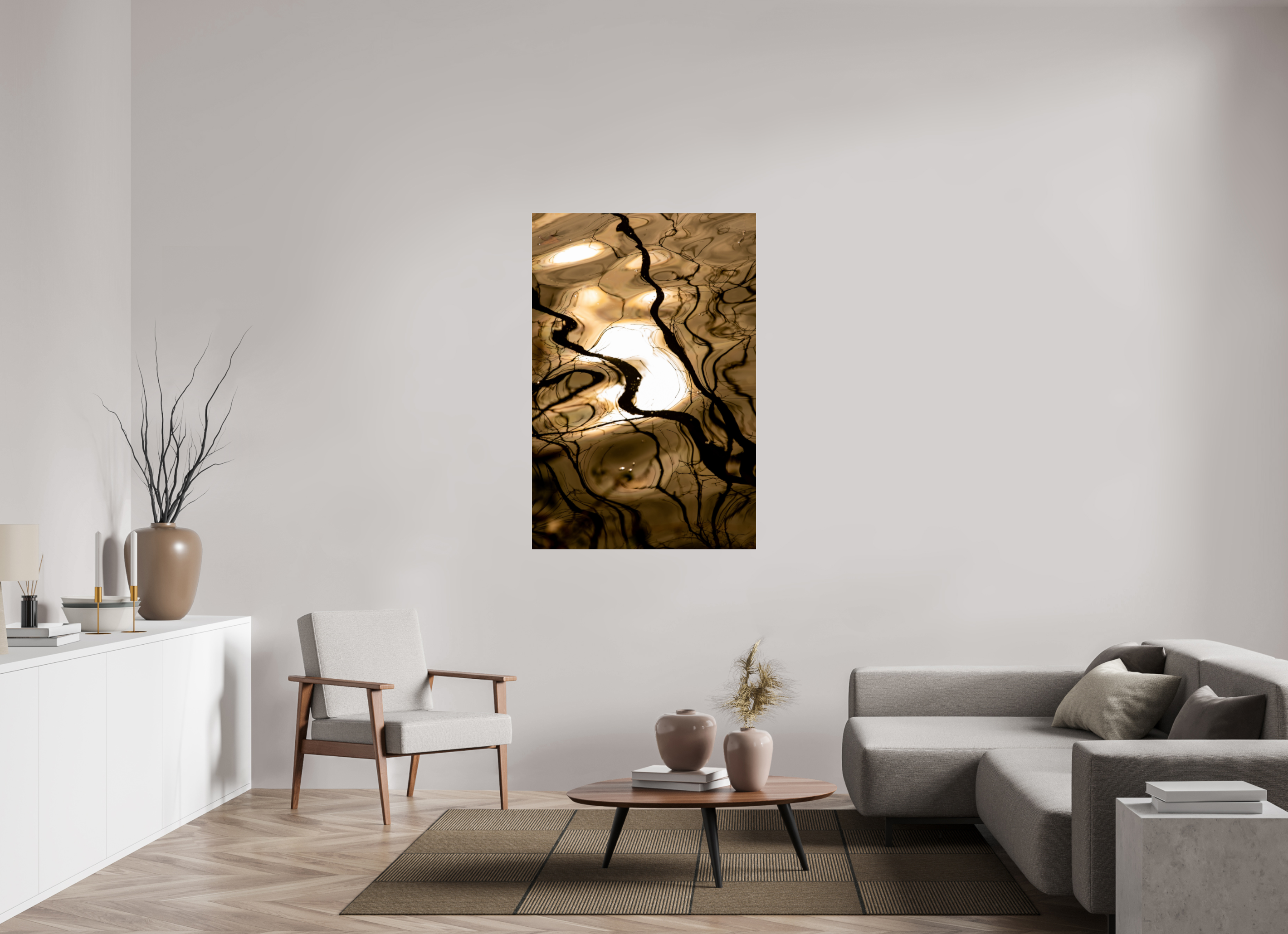 36 x 54″, Photo Print Under Acrylic Glass Liquid Gold