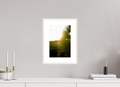 8 x 12″, Changeable Magnetic Frame Golden Hour Sunset Through Palm Fronds in Coastal Marshland