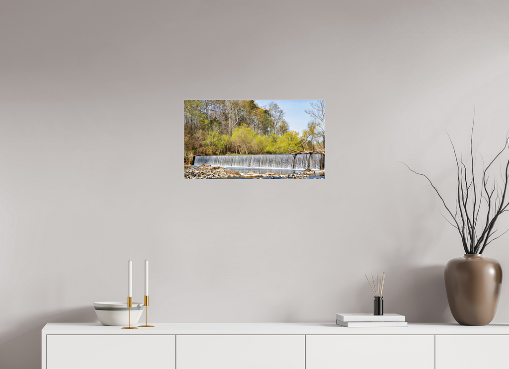 nature's cascade serene river landscape wall art photography