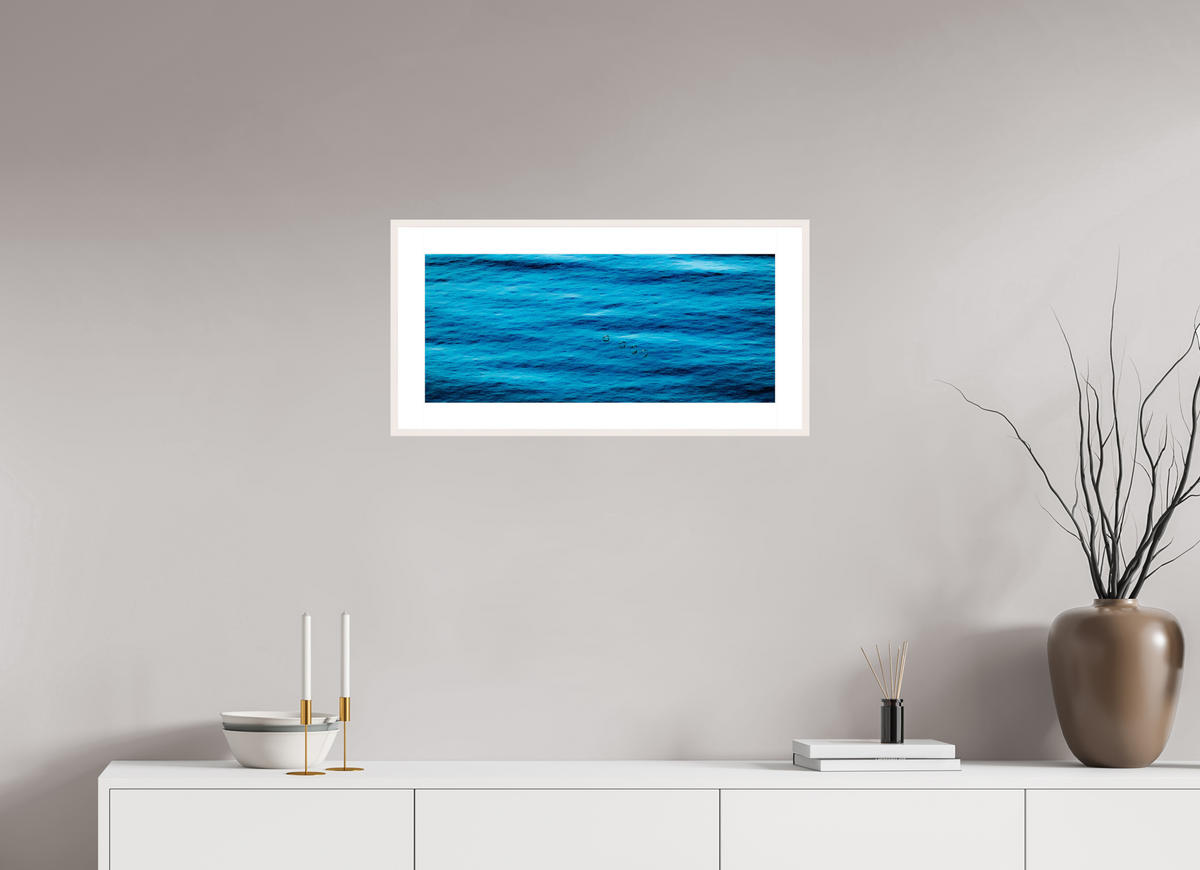 25.5 x 11″, Changeable Magnetic Frame Ocean Whispers minimalist ocean photography print