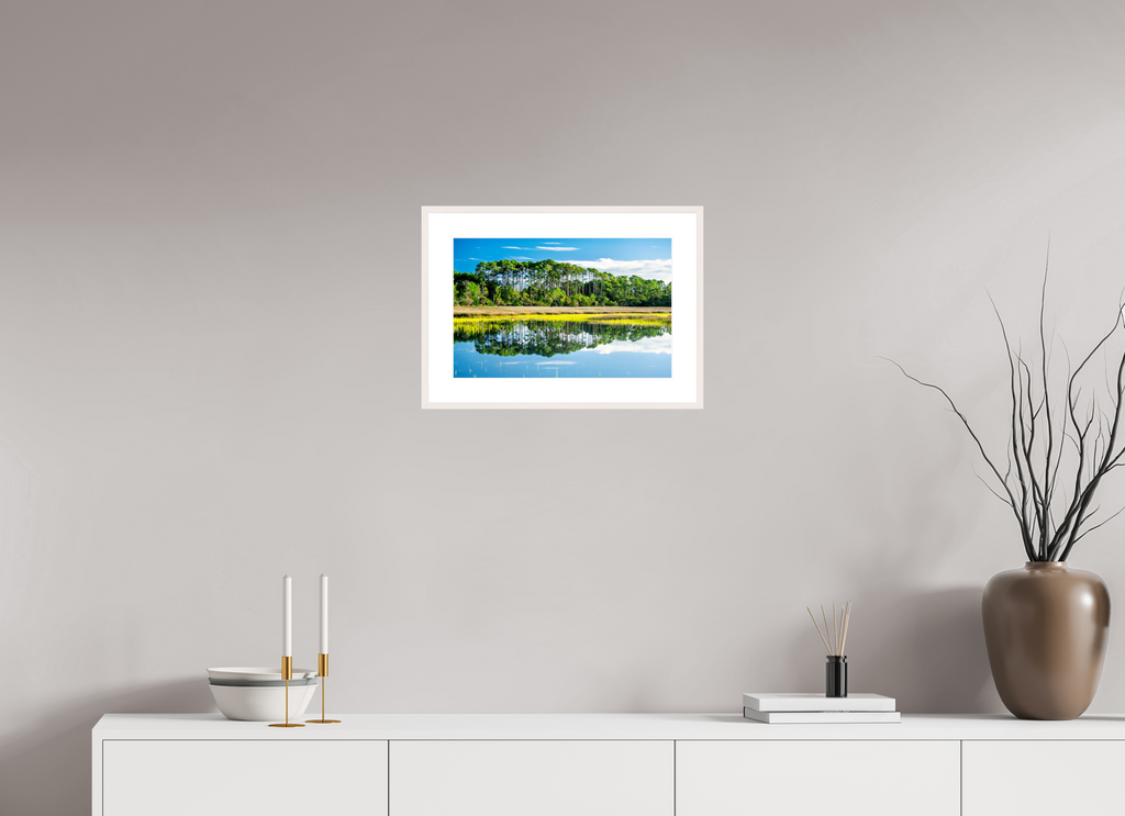17 x 11″, Changeable Magnetic Frame Serene Marsh Landscape Fine Art Photography Print