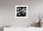 20 x 20″, Changeable Magnetic Frame Midnight Blossoms black and white floral fine art print
