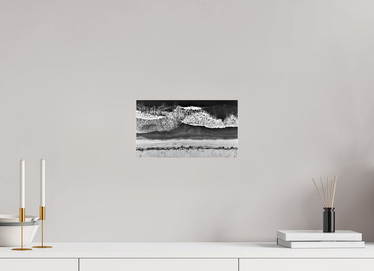 12 x 6.8″, Photo Print Under Acrylic Glass Monochrome Swell