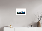16.3 x 8.5″, Changeable Magnetic Frame White Egret Flying Over Coastal Beach House