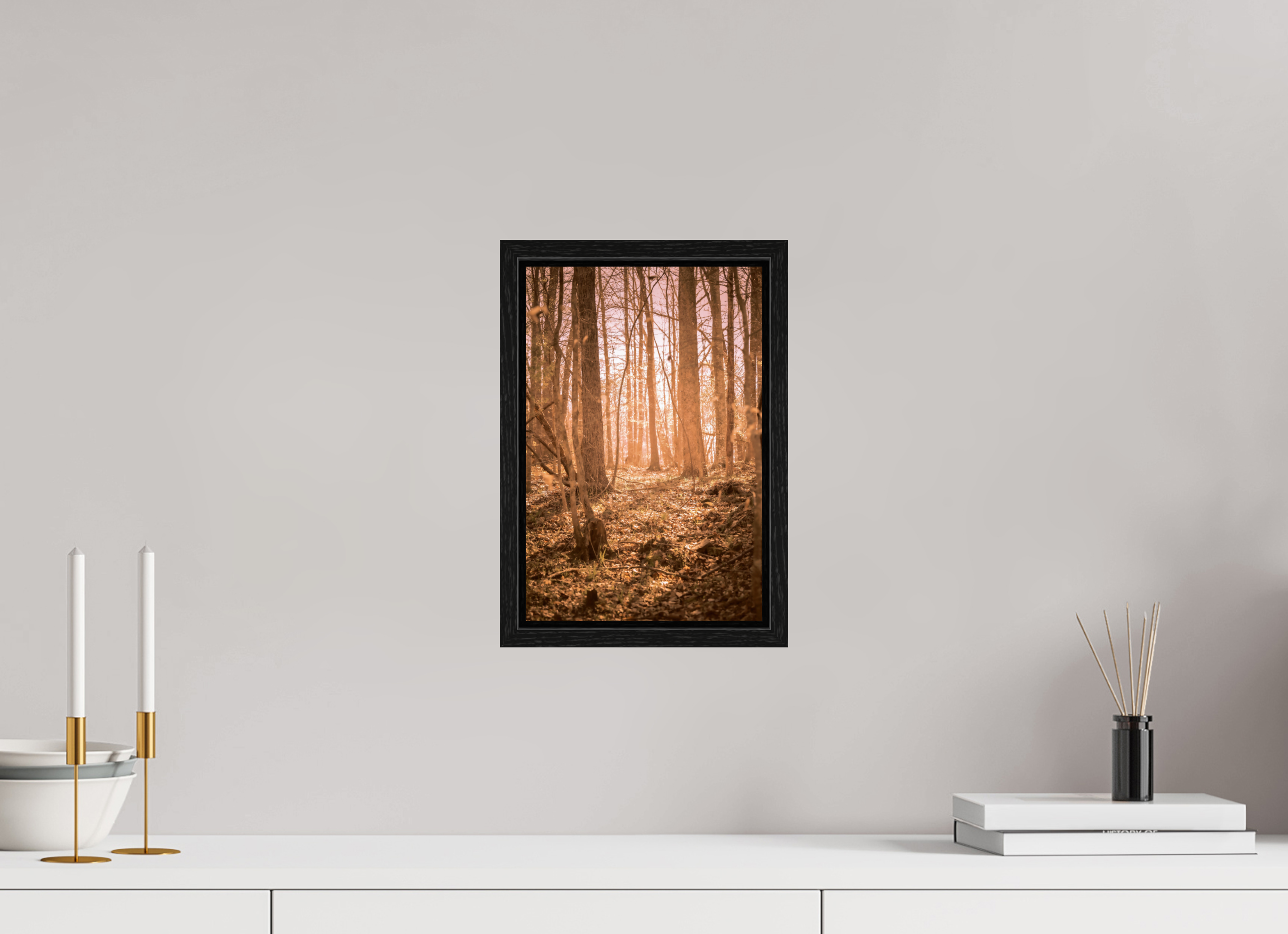 8 x 12″, Floater Frame Golden Solitude