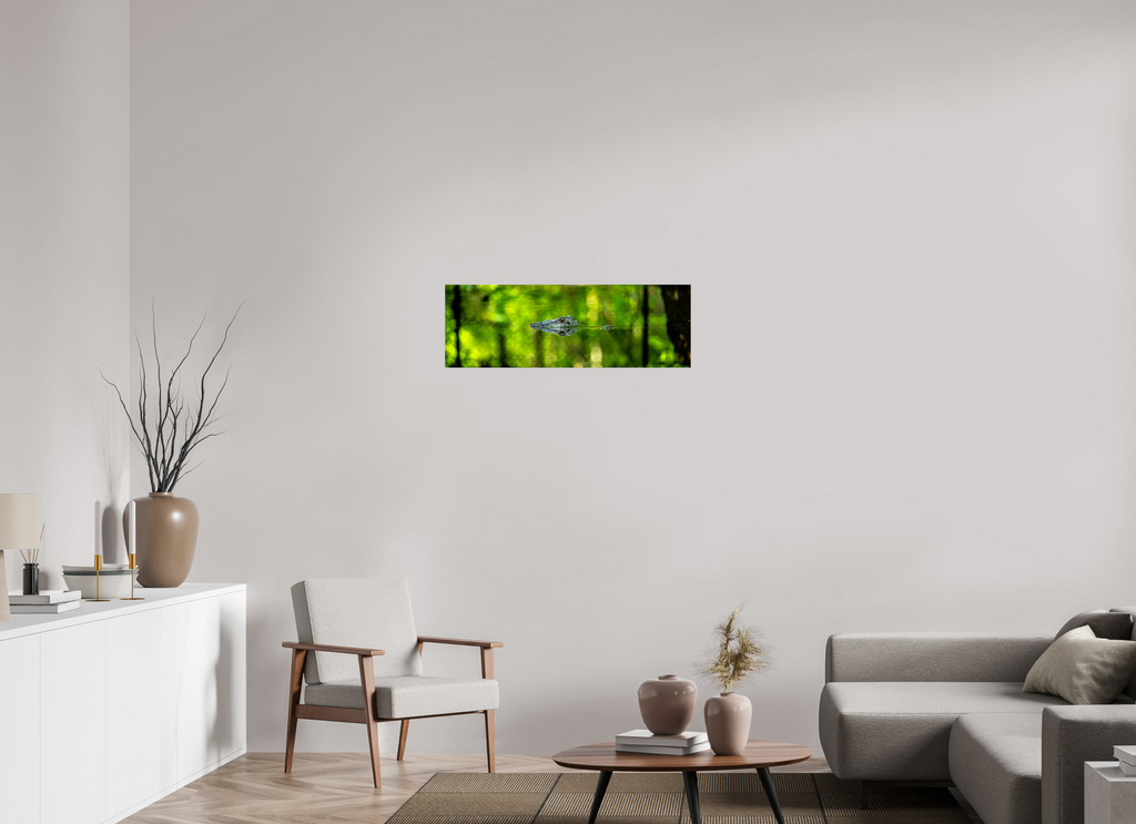35.5 x 12″, Photo Print Under Acrylic Glass Lurking Reflections